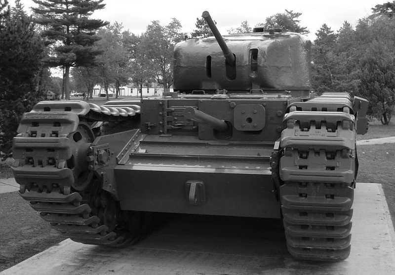 Churchill MK with 2 pdr in the turret and 3" Howitzer in the hull.