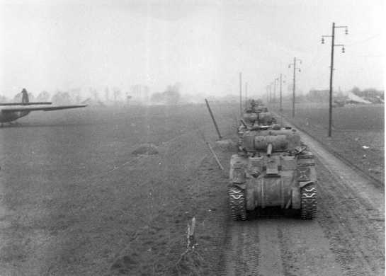 A Squadron. passing British Gliders, 26th March 1945